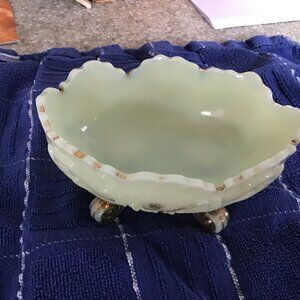 Antique Northwood Louis Custard Footed Bowl - Vintage Custard Bowl - Antiques